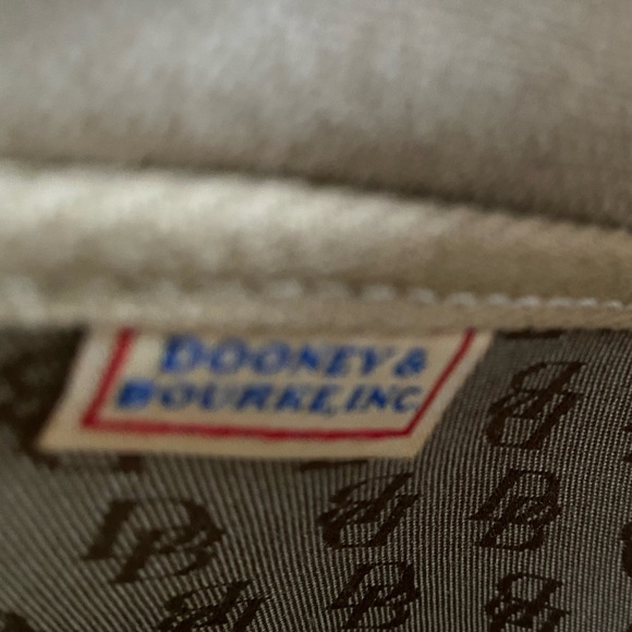 Dooney & Bourke VTG Canvas & Leather DB Monogram Bag  (Broken Zipper Pull) - Picture 8 of 15